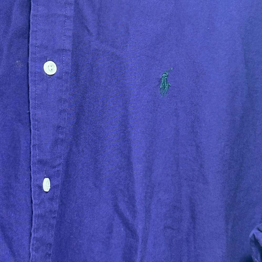 Vintage Ralph Lauren Blake 100% Cotton Purple Button Down Shirt XL - Picture 4 of 4